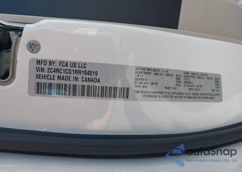 2024 Chrysler Voyager Lx из США, поврежденный, VIN 2C4RC1CG1RR194019